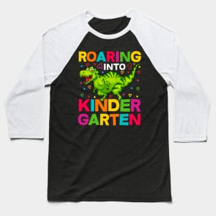 Roaring Into Kindergarten With T-Rex and Hearts Baseball T-Shirt